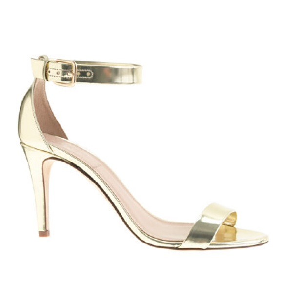 j crew gold sandals