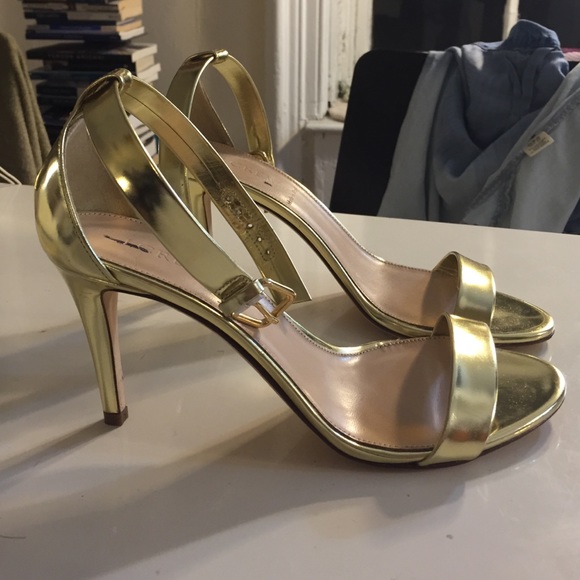 J. Crew Shoes J Crew Mirror Metallic Gold High Heel Sandals Poshmark