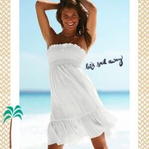 Victoria's Secret Strapless Smocked Dress by Moda