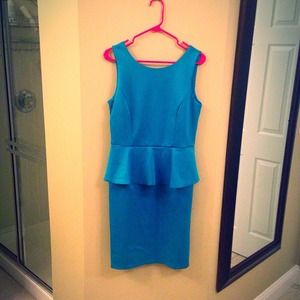 Teal Peplum Dress