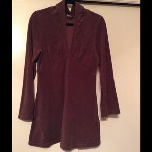 HP🎉ATHLETA Brown Terry Cloth Hood Tunic Top/Dress