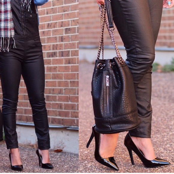 Zara Patent Leather Pointed Toe Pump Heels