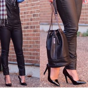 Zara Patent Leather Pointed Toe Pump Heels