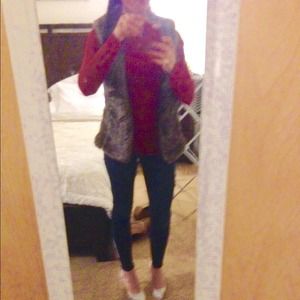 Faux fur vest
