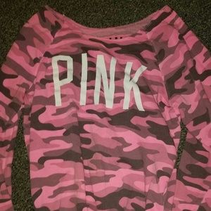 Pink camo Crewneck