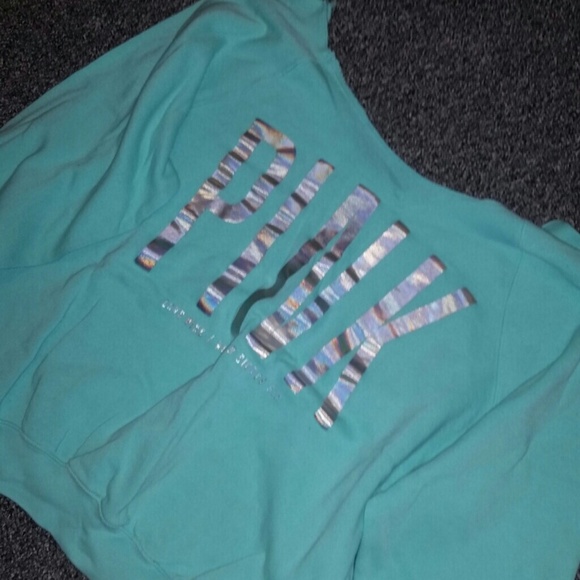 Mint off the shoulder crew neck