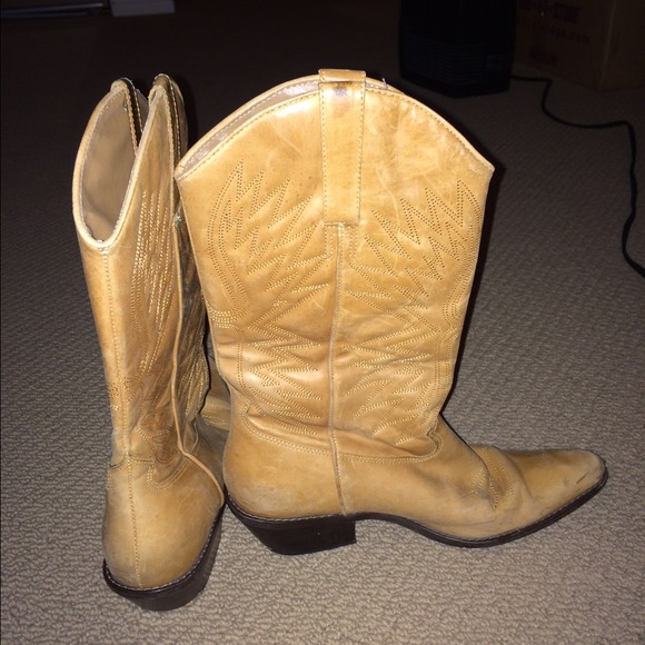 Tan cowboy boots