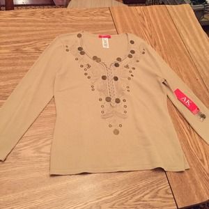 Anne Klein beige long sleeve