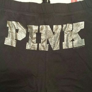 Black sequin victorias secret sweat pants!