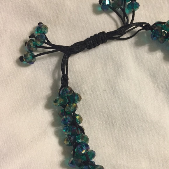 Blue glass bead bracelet - Picture 3 of 4