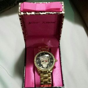 Betsey Johnson skull watch