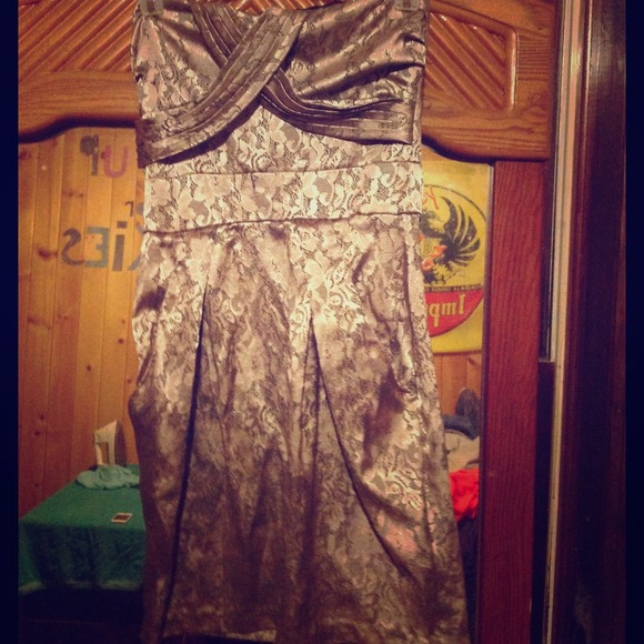 Charlotte Russe size 2 gold short dress