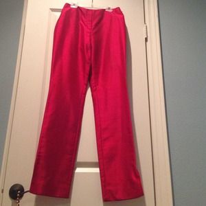 Silk straight legged pants