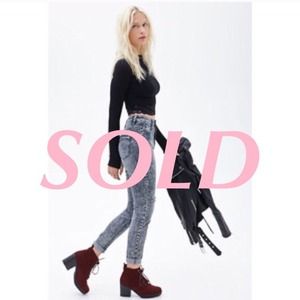 SOLD BDG Acid Wash High Waisted Skinny jeans
