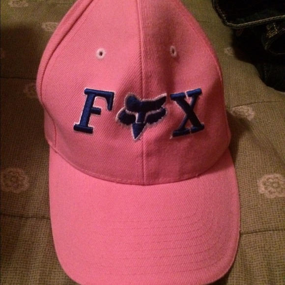 Pink fox hat.