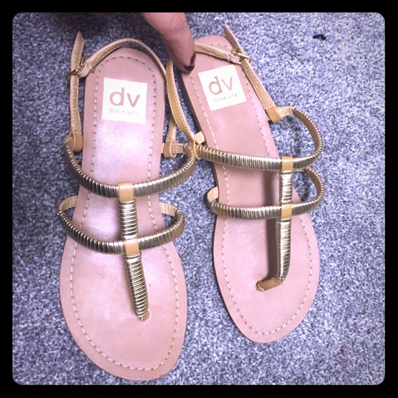 Gold metallic gladiator sandal