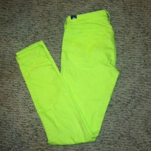 Hollister lime green jeans