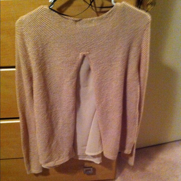 ✨Copper and cream sweater w/ sheer inset!✨ - Picture 3 of 3