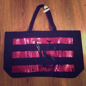 Victoria's Secret Sequin Black Friday Tote