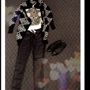 Faux leather leggings