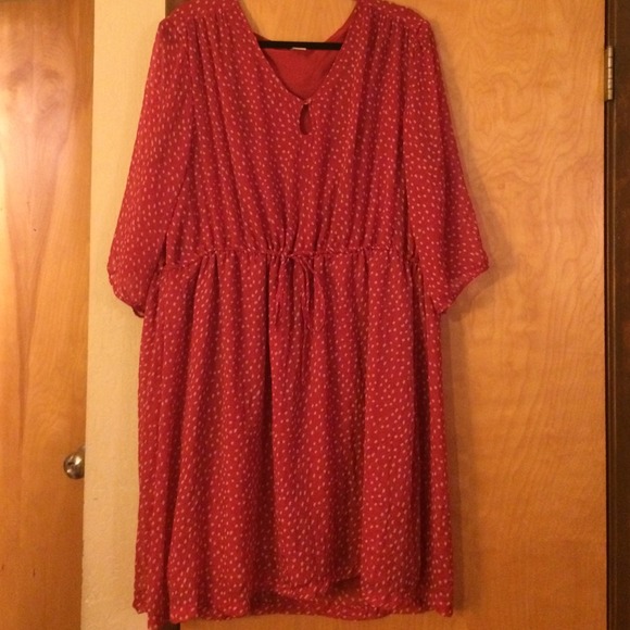 Red polkadot dress