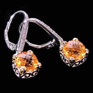 Fire citrine earrings
