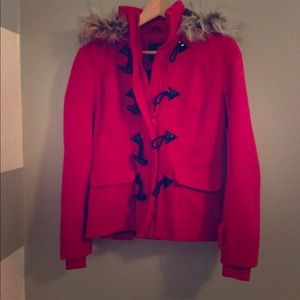 Red winter jacket