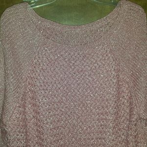 Pink with silver flake sweater