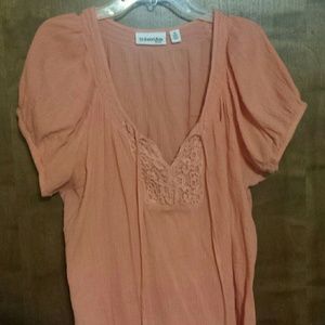 Peach/orange peasant shirt