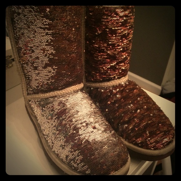 champagne sparkly uggs