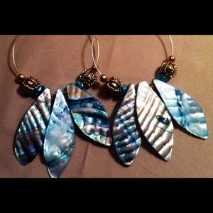 Blue Shell Earrings!🌹