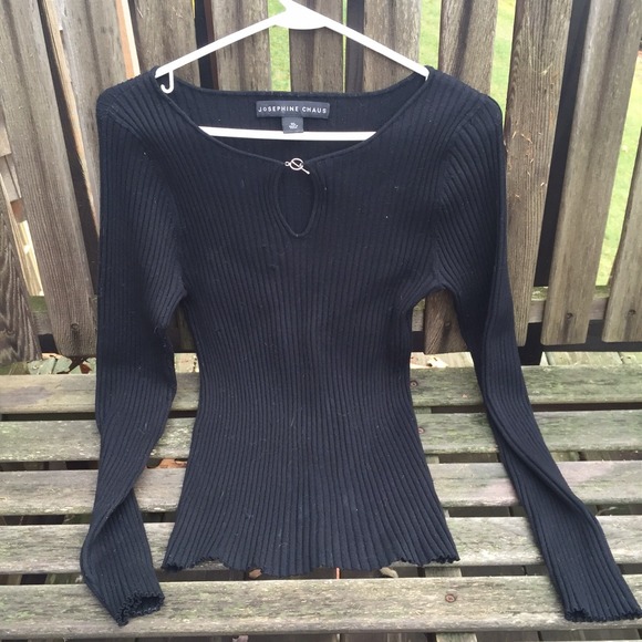 Sweater in black cotton