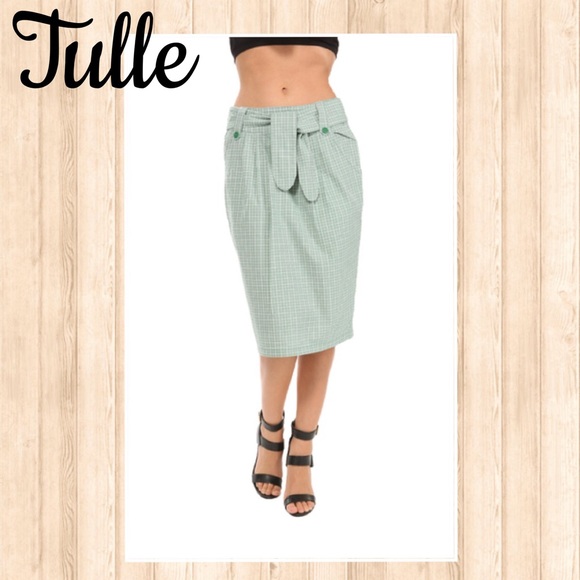 EUC Tulle Plaid Skirt