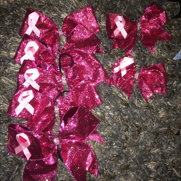 Breast Cancer Awareness Cheer Bows