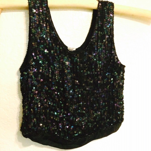 Vintage Beaded Sequin Tank