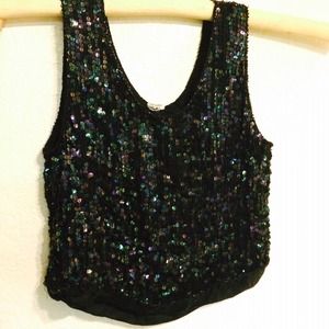 Vintage Beaded Sequin Tank