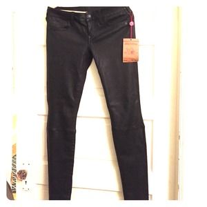 Sold! True Religion Lamb Skin Leather Pants