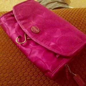 💄Coach Getaway Sig. Nylon Cosmetic Travel Kit Bag