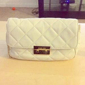 Sloan White Quilted Bag