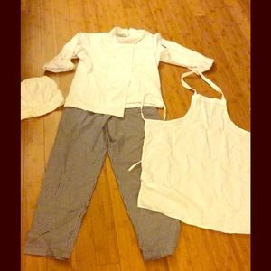Chef works full set size S unisex bakers uniform