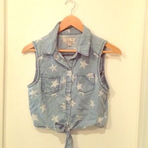 Denim star tie shirt..bought from website GoJane