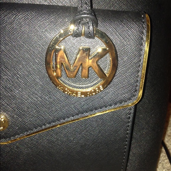 MK Black and Gold Tote - Picture 2 of 4