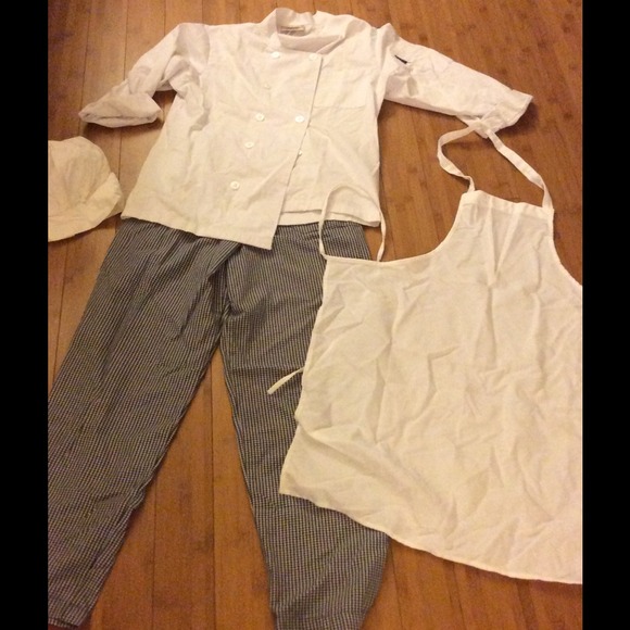 Chef works full set size L unisex bakers uniform