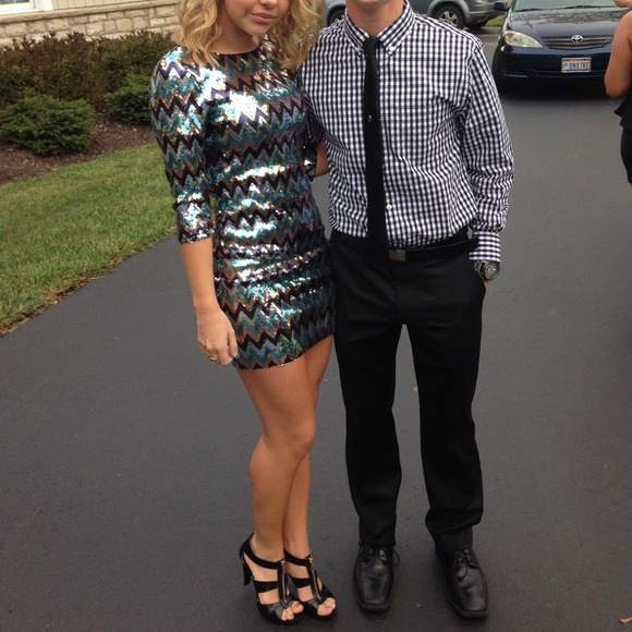 Chevron Sequin Dress - Picture 2 of 2