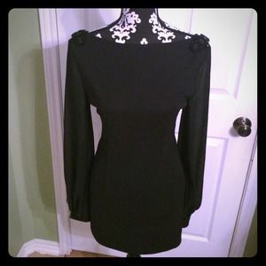 🆕 Mini dress with rhinestone shoulder detail -NWOT