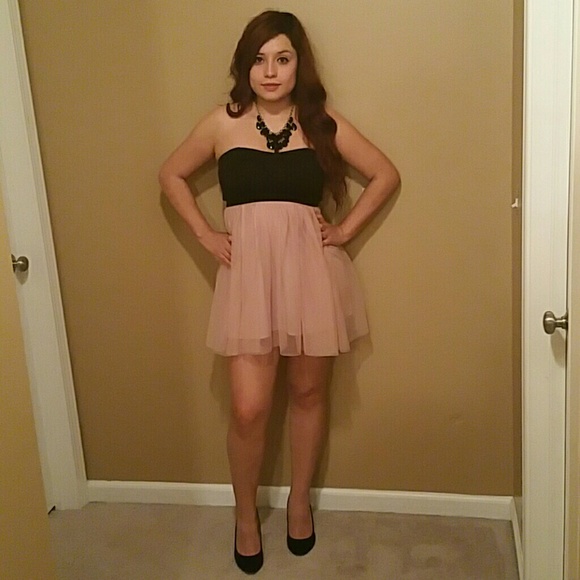 Black and pink dress