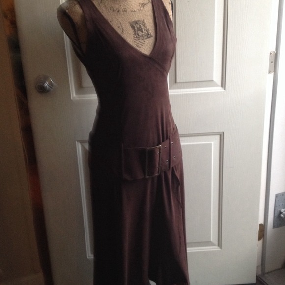 Brown suede dress jacket and boots - Picture 2 of 4