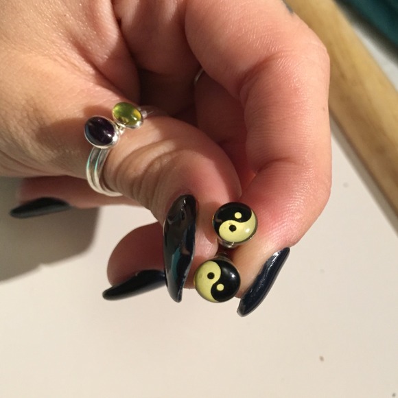 Yin Yang Stud Earrings