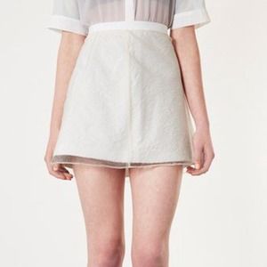 Topshop Snowy Jacquard A-line Skirt (New with tag)