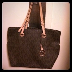 Authentic Dark Brown Michael Kors Tote